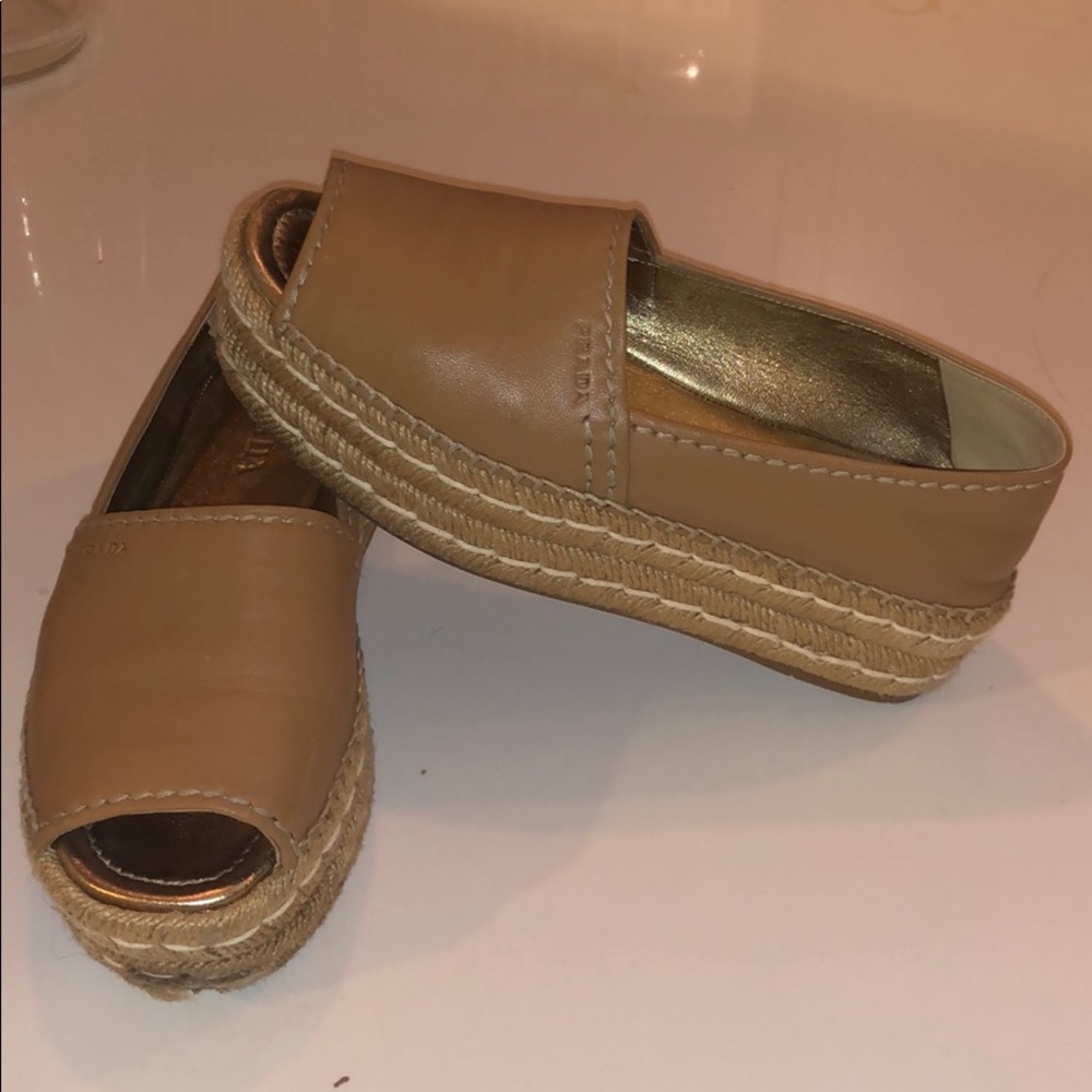 Prada platform espadrilles